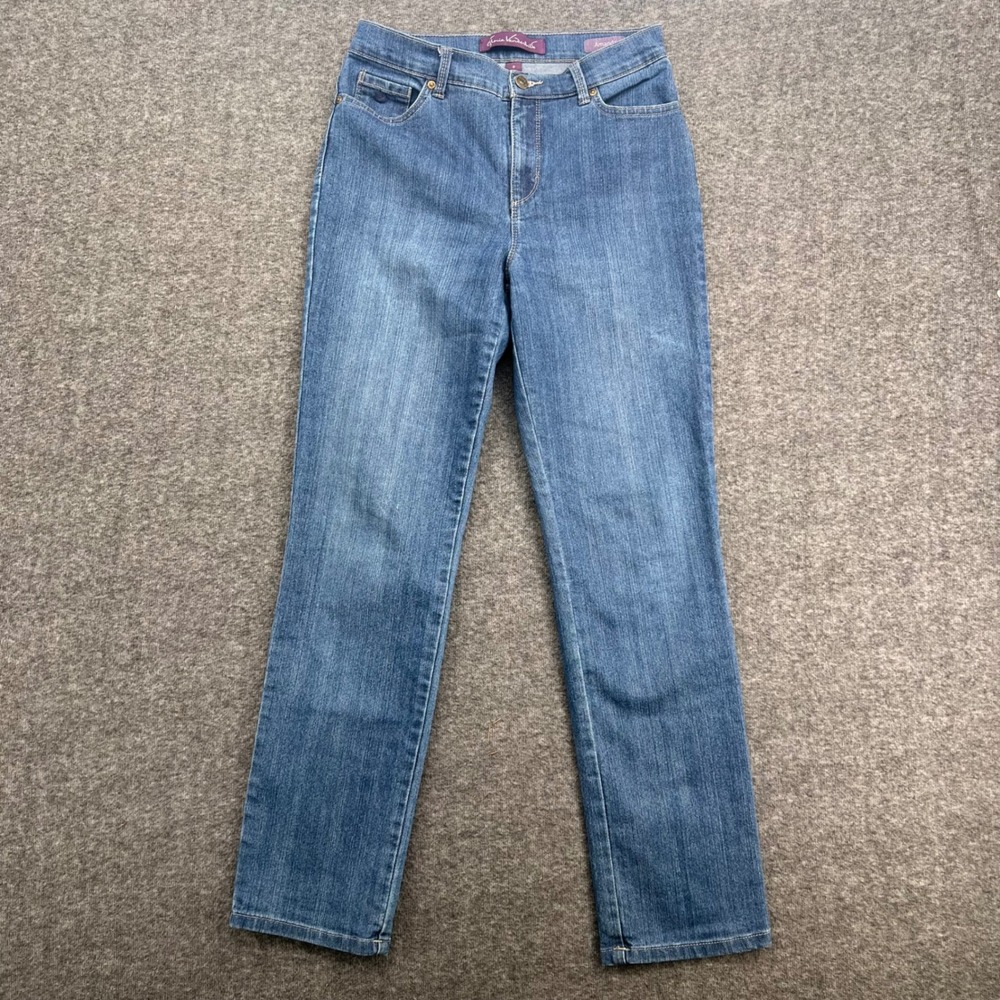 Gloria Vanderbilt Amanda High Rise Tapered Jeans Womens 6 Medium Wash Blue Denim
